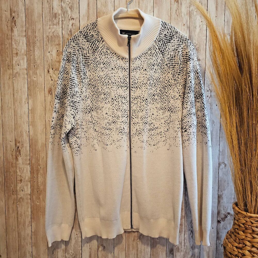 Inc men's zipper hoodie sweater L